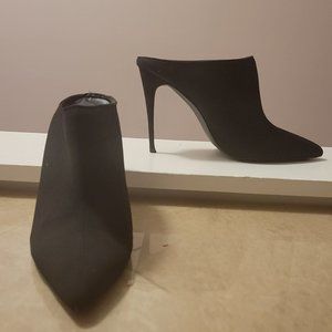 Steve Madden Black Stiletto Mules